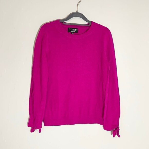 Banana Republic purple long sleeve wool cashmere blend pullover sweater - Picture 1 of 11